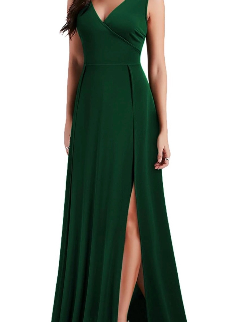 Sleeveless Emerald V-Neck Maxi Dress NWT - Picture 11 of 11